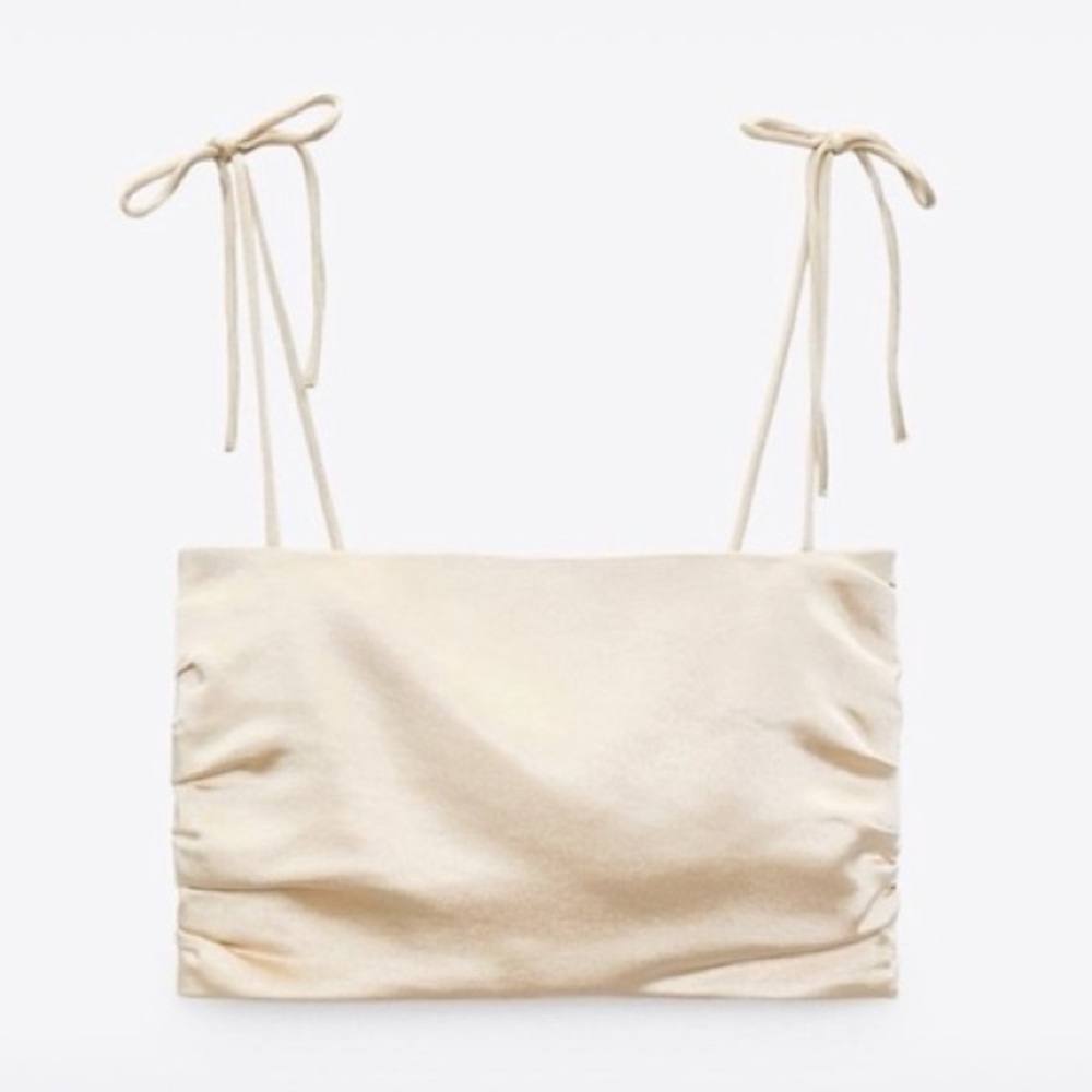 Zara Cream Camisole with Tie Straps